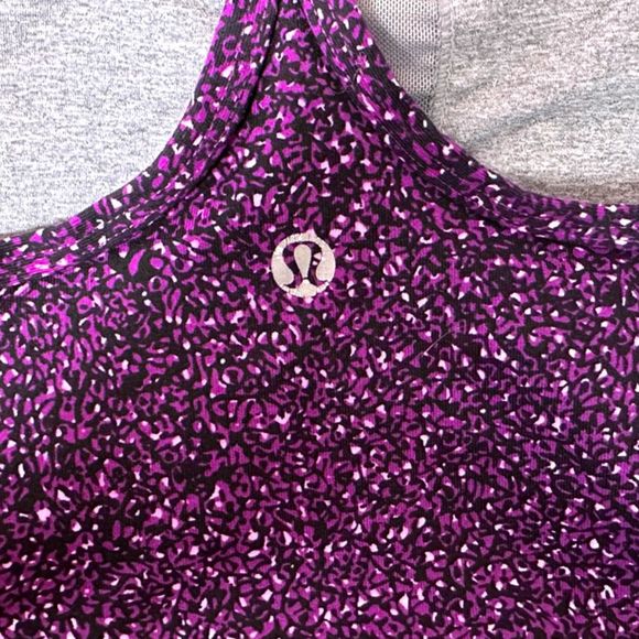 lululemon athletica Power Y Flashback Static Purple Tank Top - Size 8 - Picture 4 of 6